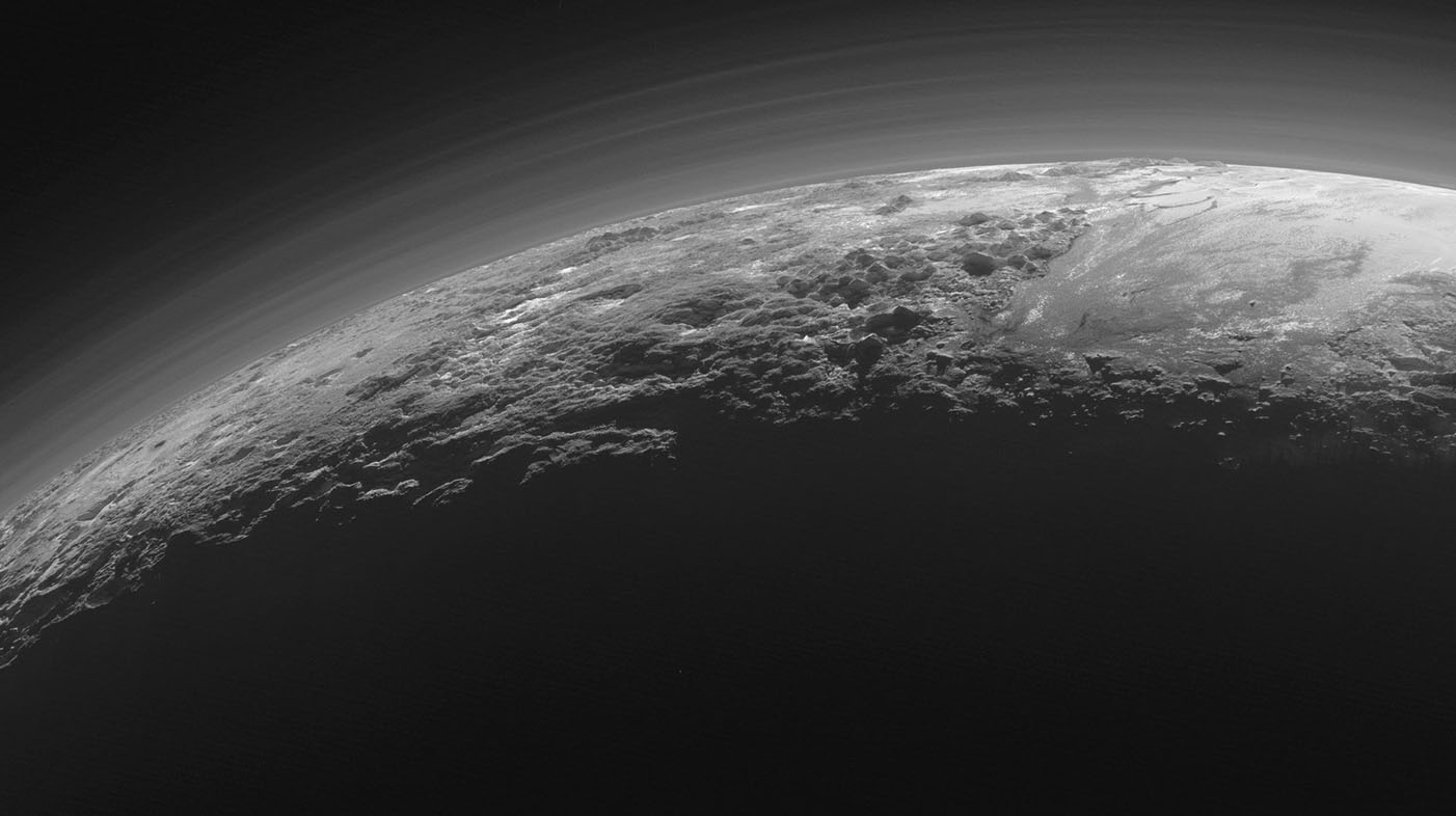 Pluto black and white